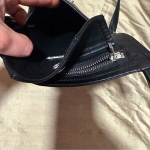 Black Leather Crossbody Bag